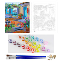 Load image into Gallery viewer, DIY Painting by number kit | Beautiful view of the Aegean Sea