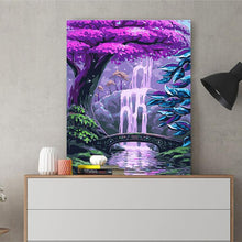Load image into Gallery viewer, DIY Painting by number kit | Waterfall and big tree