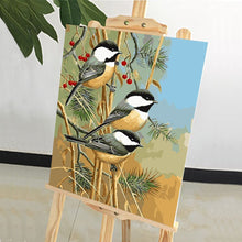 Load image into Gallery viewer, DIY Painting by number kit | Three magpies