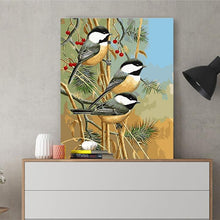 Load image into Gallery viewer, DIY Painting by number kit | Three magpies