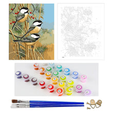 Load image into Gallery viewer, DIY Painting by number kit | Three magpies
