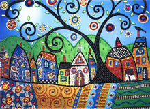 Load image into Gallery viewer, Crystal Rhinestone Diamond Painting Kit | Little houses under the big tree