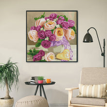 Load image into Gallery viewer, 11CT Full Cross Stitch | Rose (36x36cm)