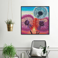 Load image into Gallery viewer, 11CT Full Cross Stitch | Sunset dandelion (36x36cm)
