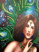 Load image into Gallery viewer, Crystal Rhinestone Diamond Painting Kit | Peacock Dress Beauty