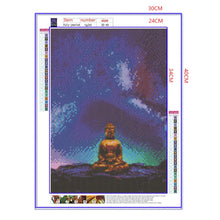 Load image into Gallery viewer, Full Diamond Painting kit | Buddha under the beautiful starry sky