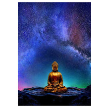 Load image into Gallery viewer, Full Diamond Painting kit | Buddha under the beautiful starry sky