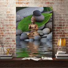 Load image into Gallery viewer, Full Diamond Painting kit | Buddha on the Rocks