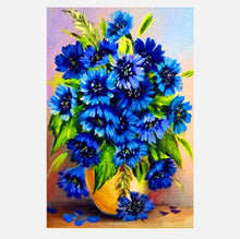 Load image into Gallery viewer, Full Diamond Painting kit | Blue flower