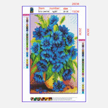 Load image into Gallery viewer, Full Diamond Painting kit | Blue flower
