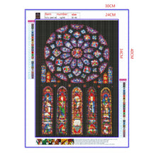 Load image into Gallery viewer, Full Diamond Painting kit | The peacock window of Cathédrale Notre Dame de Paris