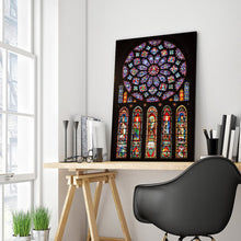 Load image into Gallery viewer, Full Diamond Painting kit | The peacock window of Cathédrale Notre Dame de Paris