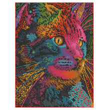Load image into Gallery viewer, 11CT Full Cross Stitch | Color cat (36x46cm)