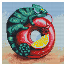 Load image into Gallery viewer, 11CT Full Cross Stitch | lizard (36x36cm)