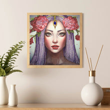 Load image into Gallery viewer, Crystal Rhinestone Diamond Painting Kit | Flower Headwear Girl