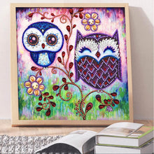 Load image into Gallery viewer, Crystal Rhinestone Diamond Painting Kit | Cartoon Owl