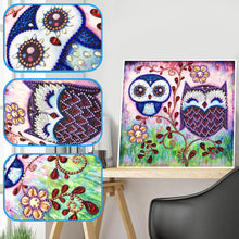 Load image into Gallery viewer, Crystal Rhinestone Diamond Painting Kit | Cartoon Owl