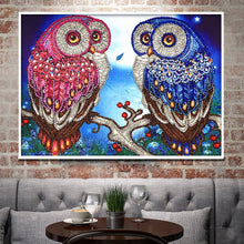 Load image into Gallery viewer, Crystal Rhinestone Diamond Painting Kit | Animal Owl