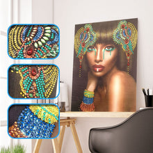 Load image into Gallery viewer, Crystal Rhinestone Diamond Painting Kit | Black Girl