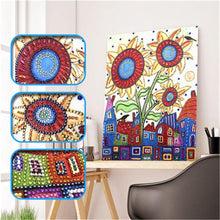 Load image into Gallery viewer, Crystal Rhinestone Diamond Painting Kit | City and Sunflower