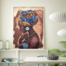 Load image into Gallery viewer, Crystal Rhinestone Diamond Painting Kit | African woman