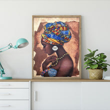 Load image into Gallery viewer, Crystal Rhinestone Diamond Painting Kit | African woman