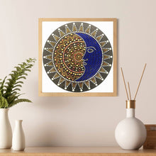 Load image into Gallery viewer, Crystal Rhinestone Diamond Painting Kit | Mandala sun and moon