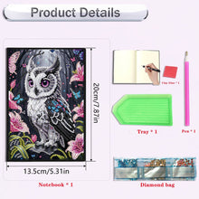 Load image into Gallery viewer, Diamond Art Notebook Set, Owl Diamond Painting Diary, Diamond Painting Notebook, Diamond Art
