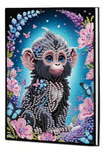 Load image into Gallery viewer, Diamond Art Painting Book, DIY Notebook with Special Shape, Monkey Diary, and Diamond Art Cover
