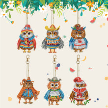 Load image into Gallery viewer, DIY Diamond Drawing New Owl Shaped Diamond Keychain
