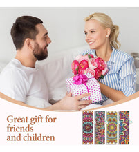 Load image into Gallery viewer, 4-piece DIY Bookmark Set with Pendant Mandala Shaped Diamond Bookmark Set
