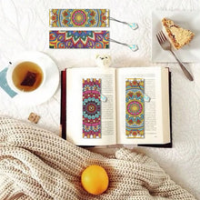 Load image into Gallery viewer, 4-piece DIY Bookmark Set with Pendant Mandala Shaped Diamond Bookmark Set
