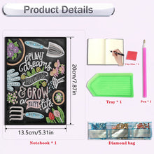 Load image into Gallery viewer, 5D Diamond Art Painting Notebook Kit, Text Cover, Leather, DIY, Special Shape, Diary, Sketchbook
