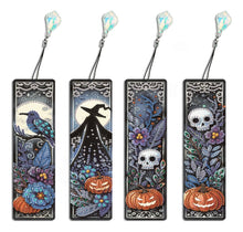 Load image into Gallery viewer, 4-piece Set of Witch Crow Skull Series Styles Acrylic Dot Diamond Bookmark
