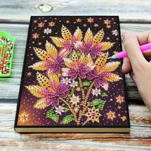 Load image into Gallery viewer, Diamond Art Kit: Painting Flowers Diary Notebook DIY
