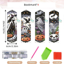 Load image into Gallery viewer, 4-piece Set of Diamond Painting Bookmark Tools, Witch Ghost DIY Diamond Painting Bookmark Decoration
