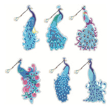 Load image into Gallery viewer, 6 DIY Diamond Pendants, Animal Peacock Pendants, Decorative Paintings, Handmade Diamond Pendants
