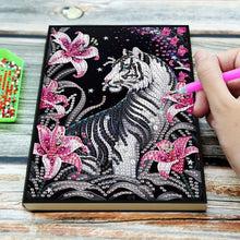 Load image into Gallery viewer, 5D Diamond Art Notebook Set for Adults, DIY Tiger Diary Notebook, Sketchbook
