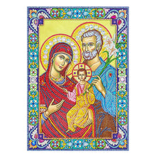 Load image into Gallery viewer, Crystal Rhinestone diamond painting kit | religious figures Virgin and Jesus
