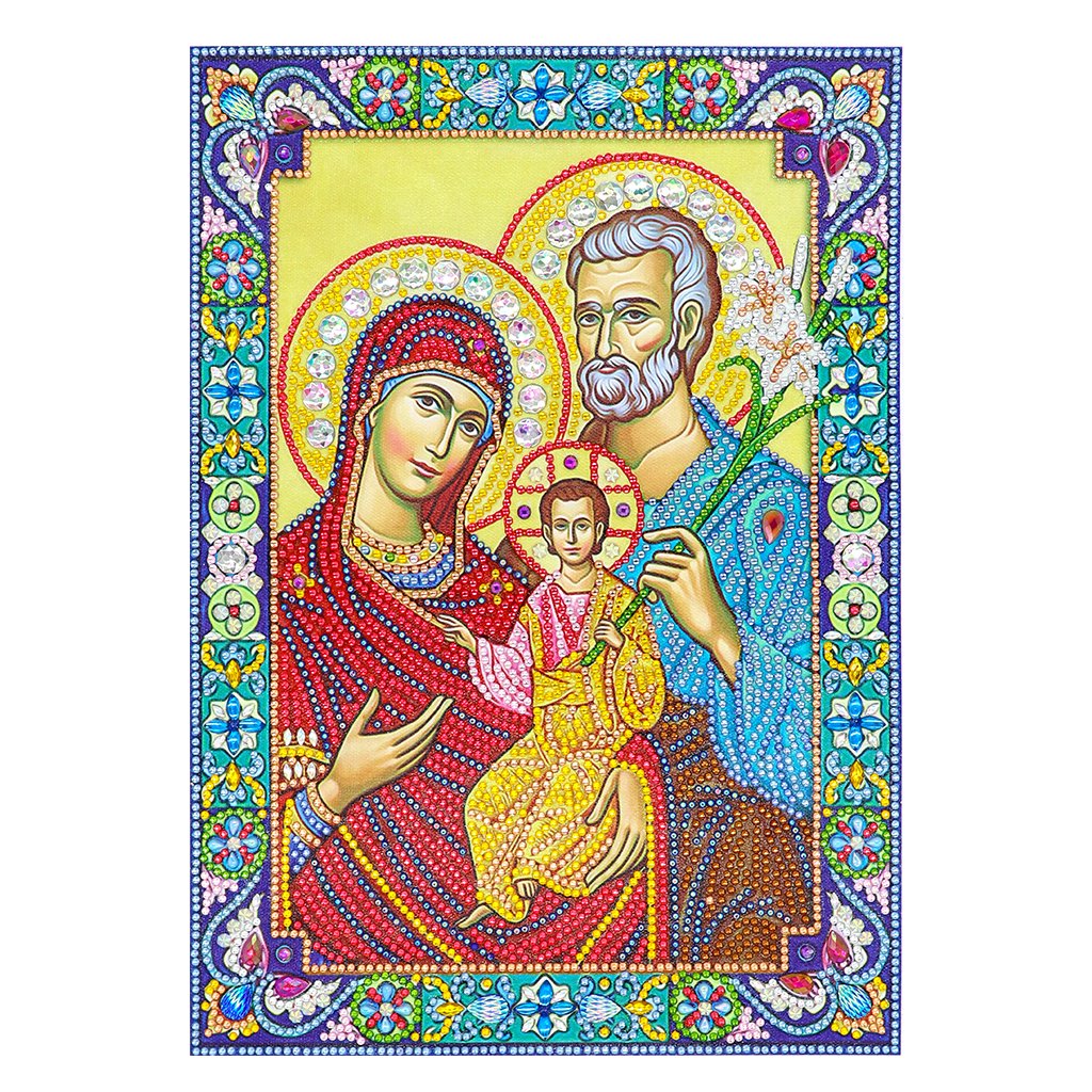 Crystal Rhinestone diamond painting kit | religious figures Virgin and Jesus