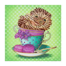 Load image into Gallery viewer, Crystal Rhinestone Diamond Painting Kit | Hamster in a teacup
