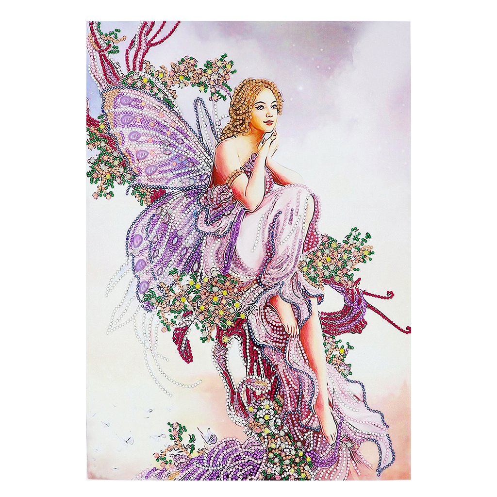Crystal Rhinestone Diamond Painting Kit | Butterfly Girl (16x20inch)
