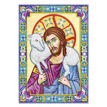 Load image into Gallery viewer, Crystal Rhinestone Diamond Painting Kit | Religious Figure Jesus
