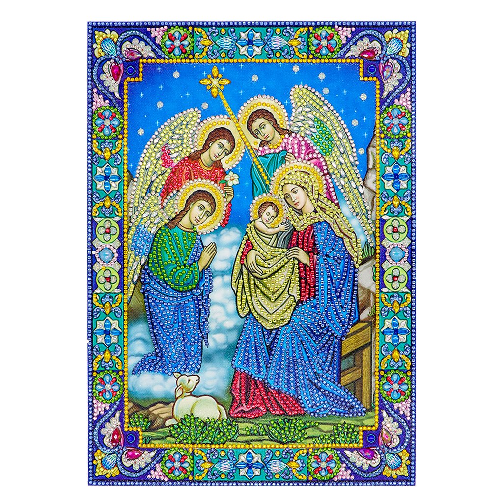 Crystal Rhinestone diamond painting kit | religious figures Virgin and Jesus