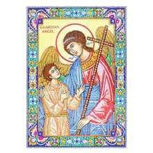 Load image into Gallery viewer, Crystal Rhinestone diamond painting kit | religious figures Virgin and Jesus
