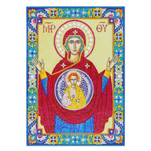 Load image into Gallery viewer, Crystal Rhinestone diamond painting kit | religious figures Virgin and Jesus
