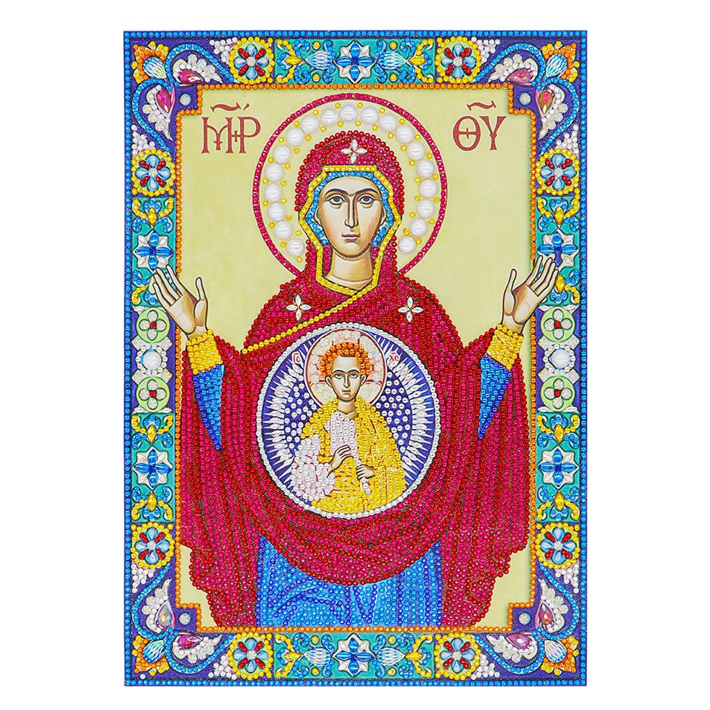 Crystal Rhinestone diamond painting kit | religious figures Virgin and Jesus