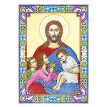 Load image into Gallery viewer, Crystal Rhinestone Diamond Painting Kit | Religious Figure Jesus and Child
