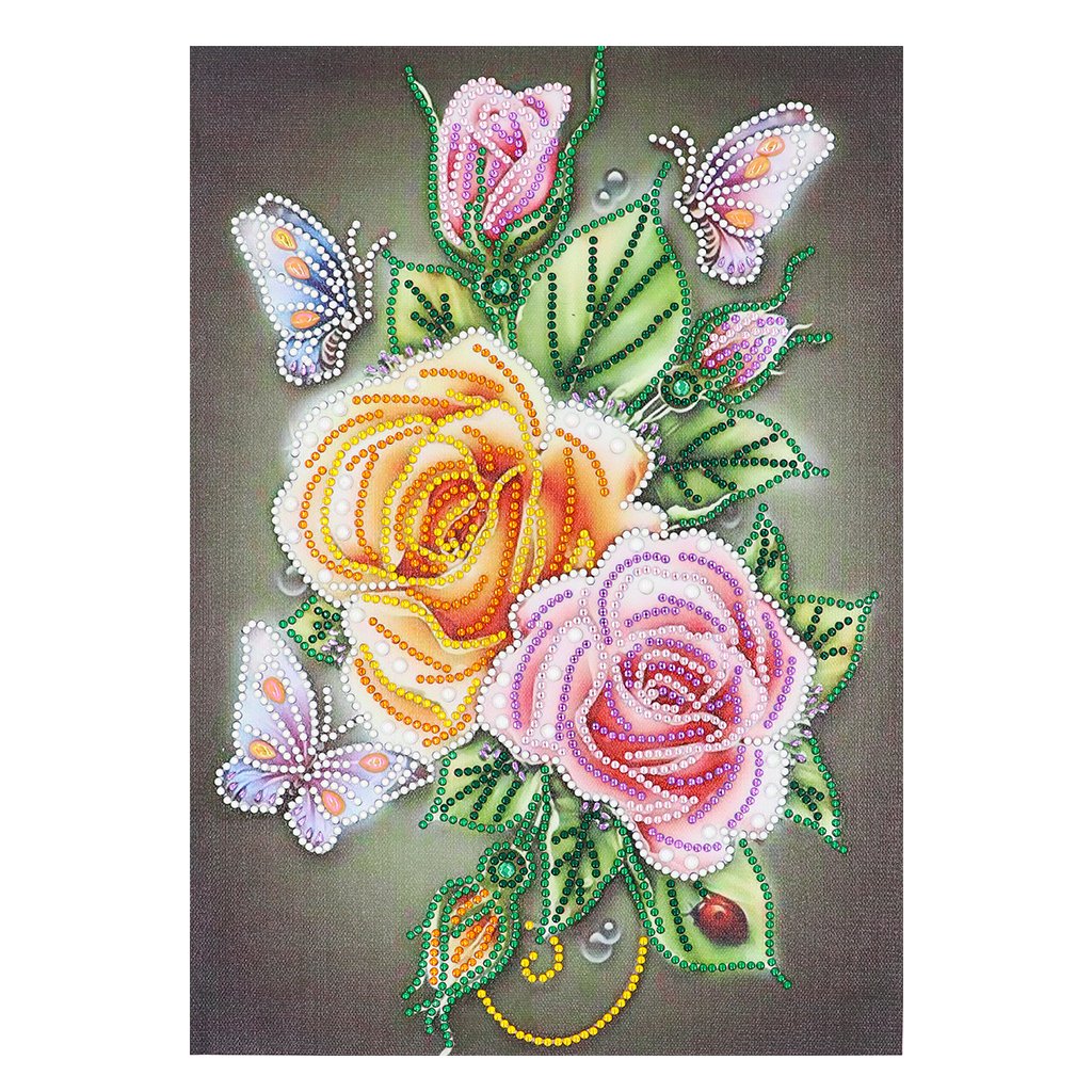 Crystal Rhinestone Diamond Painting Kit | Rose flower