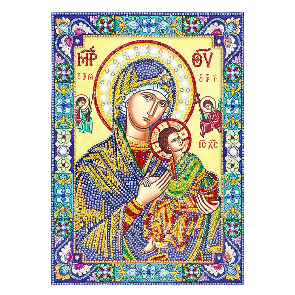 Crystal Rhinestone Diamond Painting Kit | Religious Madonna and Jesus